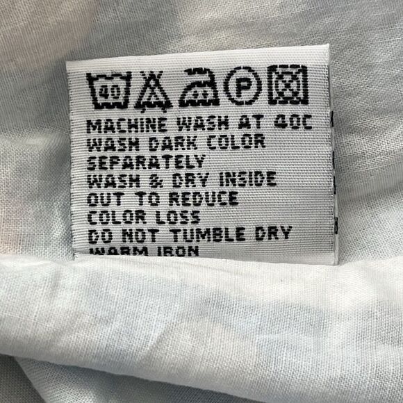 Boden Dress Sz 12 R Empire Waist Crossover V-Neck 100% Cotton Blue Cherr… - Picture 11 of 11